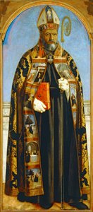 Sankt Augustinus, kyrkofader och helgon (målning) av Piero della Francesca
