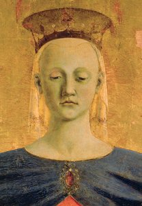 Sankt Maria " della Misericordia ", mittstycke i poliptyken målad för " Confratelli della Misericordia " av Piero della Francesca