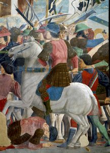 Legenden om det sanna korset, slaget vid Heraclius och Chosroes, avslutades 1464 (detalj)