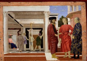 The flagellation of Christ, 1444-50 (olja och tempera på trä)
