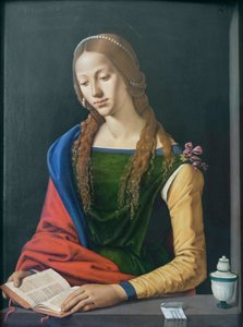 Sankta Maria Magdalena läsning, sent 1400-tal (olja på panel)