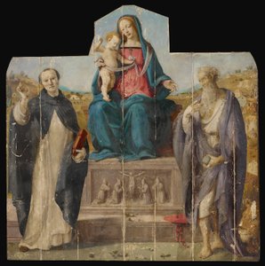 Jungfru och barn med Saints Vincent Ferrer och Jerome av Piero di Cosimo