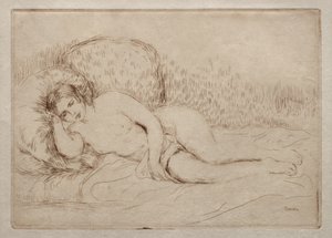 Naken kvinna liggande av Pierre-Auguste Renoir