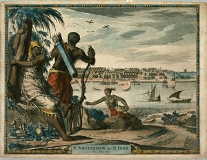 N. Amsterdam, ou N Iork in Ameriq., ca. 1700 von Pierre  Mortier