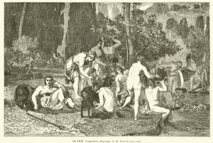Peace (gravyr) av Pierre (after) Puvis de Chavannes