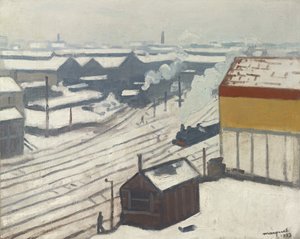 Gare Montparnasse i snön, 1913 av Albert Marquet