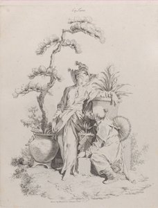 Jorden, från De fyra elementen, 1738-49. av Pierre Alexandre Aveline