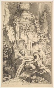 Naiades, Tritons och Priaps bad, 1736. av Pierre Alexandre Aveline