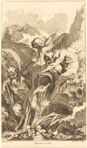 Satyr, nymf och flodgud, 1736 eller efter. av Pierre Alexandre Aveline