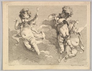 Three Loves, varav en håller en pil, från Premier.... av Pierre Alexandre Aveline