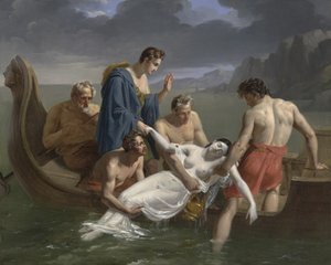 Sapphos död, 1819 av Pierre Antoine Augustin Vafflard