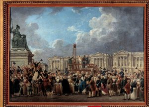 En avrättning, Place de la Revolution av Pierre Antoine Demachy
