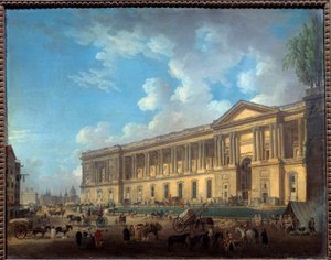 Die Kolonnade des neu freigelegten Louvre. Ansicht von Paris