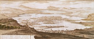 The Town of Mexico, från "Voyages aux Regions Equinoxales du Nouveau Continent" av Alexander von Humboldt (1769-1859) 1810