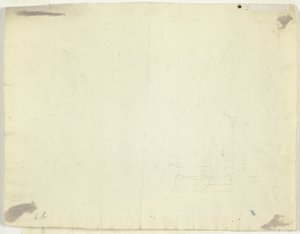 Skiss av välvd entré till en terrass av Pierre Antoine Mongin
