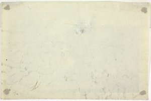 Skiss av trädgård med stege av Pierre Antoine Mongin