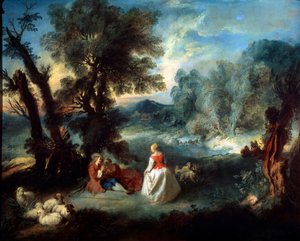 Pastoral scen, 1730-talet.