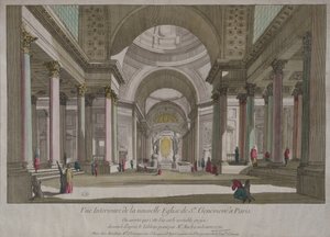 Utsikt över det inre av Pantheon i Paris av Pierre Antoine de Machy