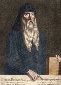 Hippokrates från Kos - Hippokrates (på grekiska Hippokrates) grekisk medicin (460 till 380 f.Kr.). gravyr av Pierre Aubry (1610 - 1686).