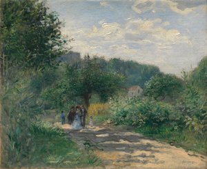 En väg i Louveciennes, ca. 1870. av Pierre Auguste Renoir