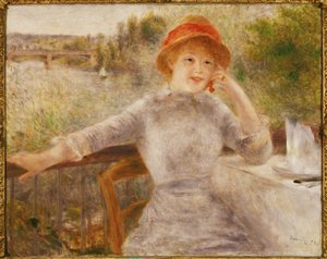 Alphonsine Fournaise (olja på duk) av Pierre Auguste Renoir