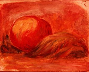 Äpple med löv av Pierre Auguste Renoir