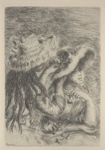 Den Hut Arrangieren von Pierre Auguste Renoir