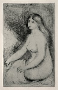Sittande badare, ca. 1905. av Pierre Auguste Renoir