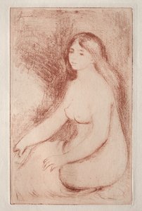 Sittande badare, ca. 1905. av Pierre Auguste Renoir