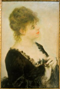 Porträtt av en ung kvinna av Pierre Auguste Renoir