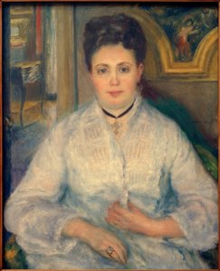 Porträtt av Madame Victor Chocquet av Pierre Auguste Renoir