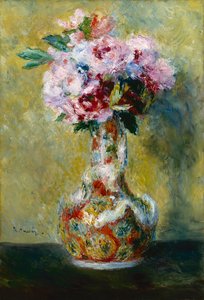 ""Bukett of Flowers in a Japanese Vase"" (Japonism) Målning av Pierre Auguste Renoir (1841-1919) 1878 Indianapolis Museum of Art USA av Pierre Auguste Renoir