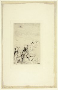 Barn på stranden, Berneval av Pierre Auguste Renoir