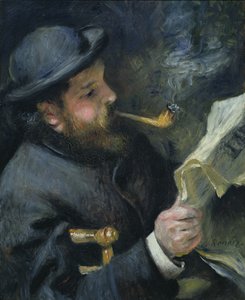 Claude Monet (1840-1926) läser en tidning, 1872