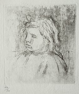 Claude Renoir, tre fjärdedelar till vänster av Pierre Auguste Renoir