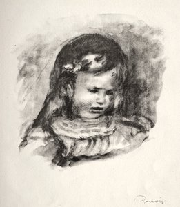 Claude Renoir, huvudet ner av Pierre-Auguste Renoir