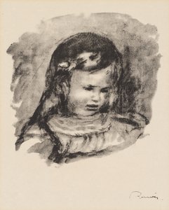 Claude Renoir, huvudet sänkt av Pierre Auguste Renoir