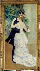 Dansen har staden. Målning av Pierre Auguste Renoir (1841-1919) föreställande Suzanne Valadon och Paul Lhote av Pierre Auguste Renoir