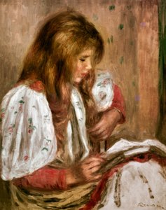 Flicka i vitt av Pierre Auguste Renoir
