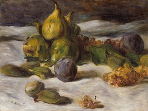 Stilleben med frukt (fikon och vinbär) av Pierre Auguste Renoir