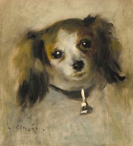 Hundhuvud, 1870. av Pierre Auguste Renoir
