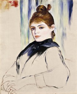 Ung flicka med en hårbulle, 1882 av Pierre Auguste Renoir