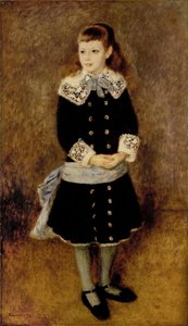 Flickan med det blå bältet ... (olja på duk) av Pierre Auguste Renoir