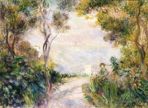 Landskap, vägens slut av Pierre Auguste Renoir