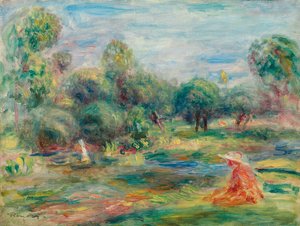 Landskap i Cagnes, ca. 1907-1908 av Pierre Auguste Renoir