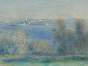Landskap vid Medelhavet (utsikt över Toulon) av Pierre Auguste Renoir