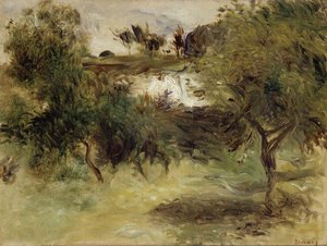 Landskap med träd av Pierre Auguste Renoir