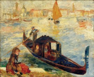 Canal Grande, Venedig (gondol) av Pierre Auguste Renoir