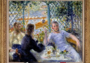 Lunch på restaurang Fournaise eller roddarna lunch av Pierre Auguste Renoir