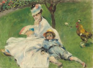 Madame Monet och hennes son av Pierre Auguste Renoir